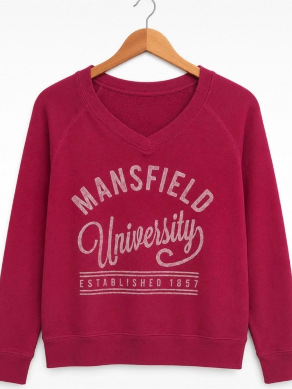 Mansfield University Pink
Sweatshirt | Cozy College Varsity
Pullover. Sz.L.